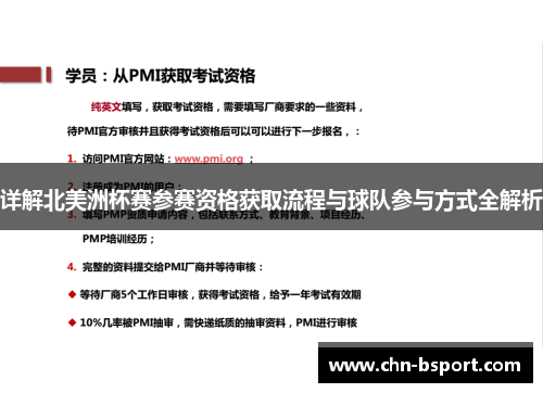 详解北美洲杯赛参赛资格获取流程与球队参与方式全解析 详解北美洲杯赛参赛资格获取流程与球队参与方式全解析