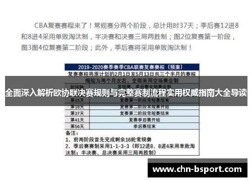 全面深入解析欧协联决赛规则与完整赛制流程实用权威指南大全导读 全面深入解析欧协联决赛规则与完整赛制流程实用权威指南大全导读